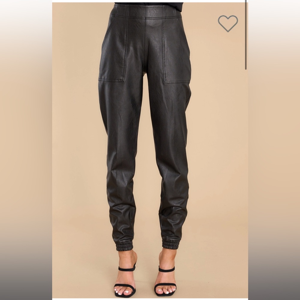 NWT Spanx Leather - Like Black Jogger M